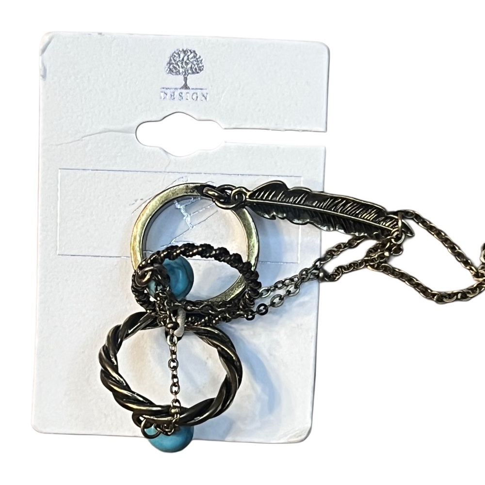 Women's Gold and Turquoise Ring Set NWT